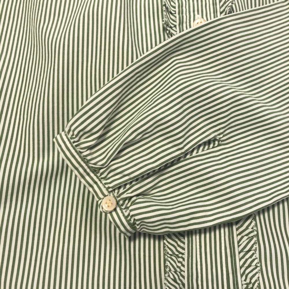 J.Crew Ruffled Button-up Shirt in Stripe - Picture 3 of 4